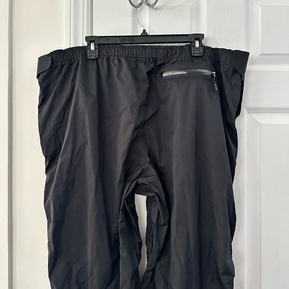LL Bean Men Black Nylon Pull On Full Breakaway Water Resistant Windbreaker Pants - Picture 10 of 13